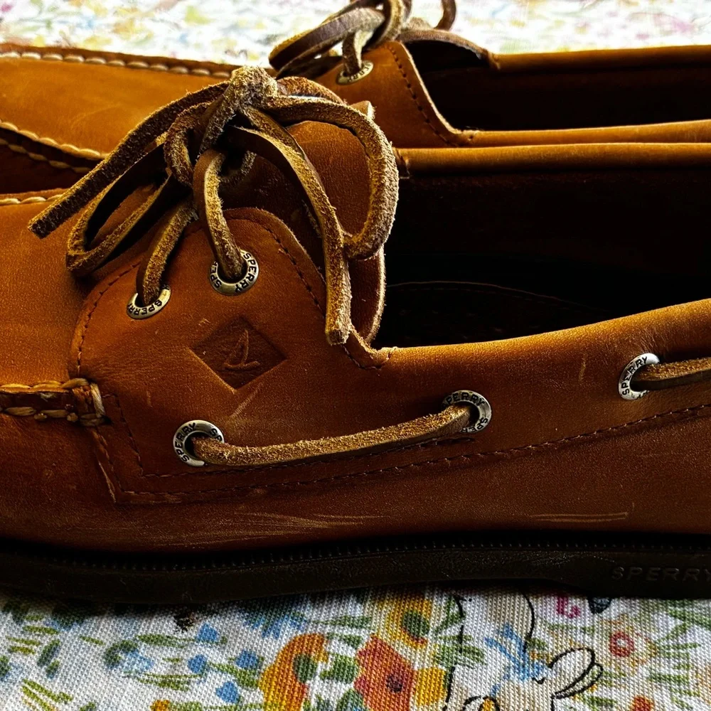 Sperry Classic Men's Brown Leather Boat Shoes - Picture 4 of 7